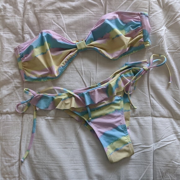 {Reina Olga} Revolve Mufftache Tie Dye Bikini - Picture 4 of 8